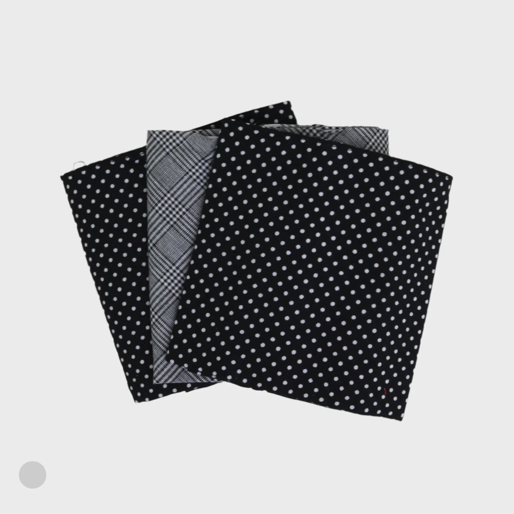 Black Spot/Grey Check Handkerchiefs