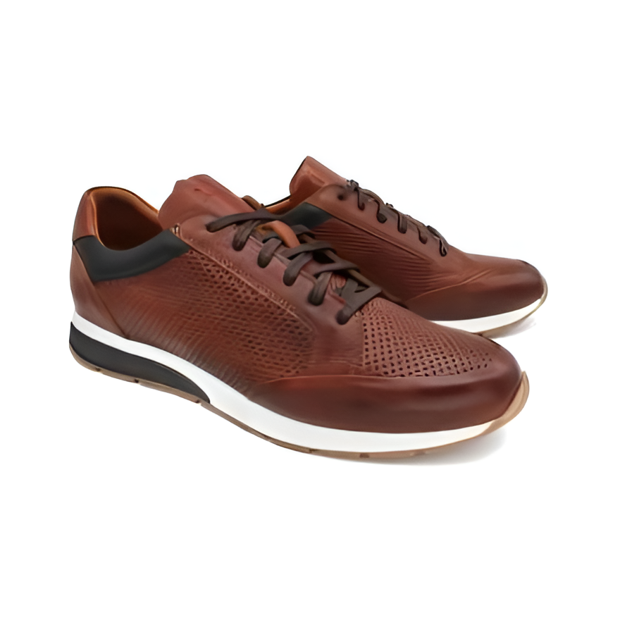 Perforated Leather Trainers