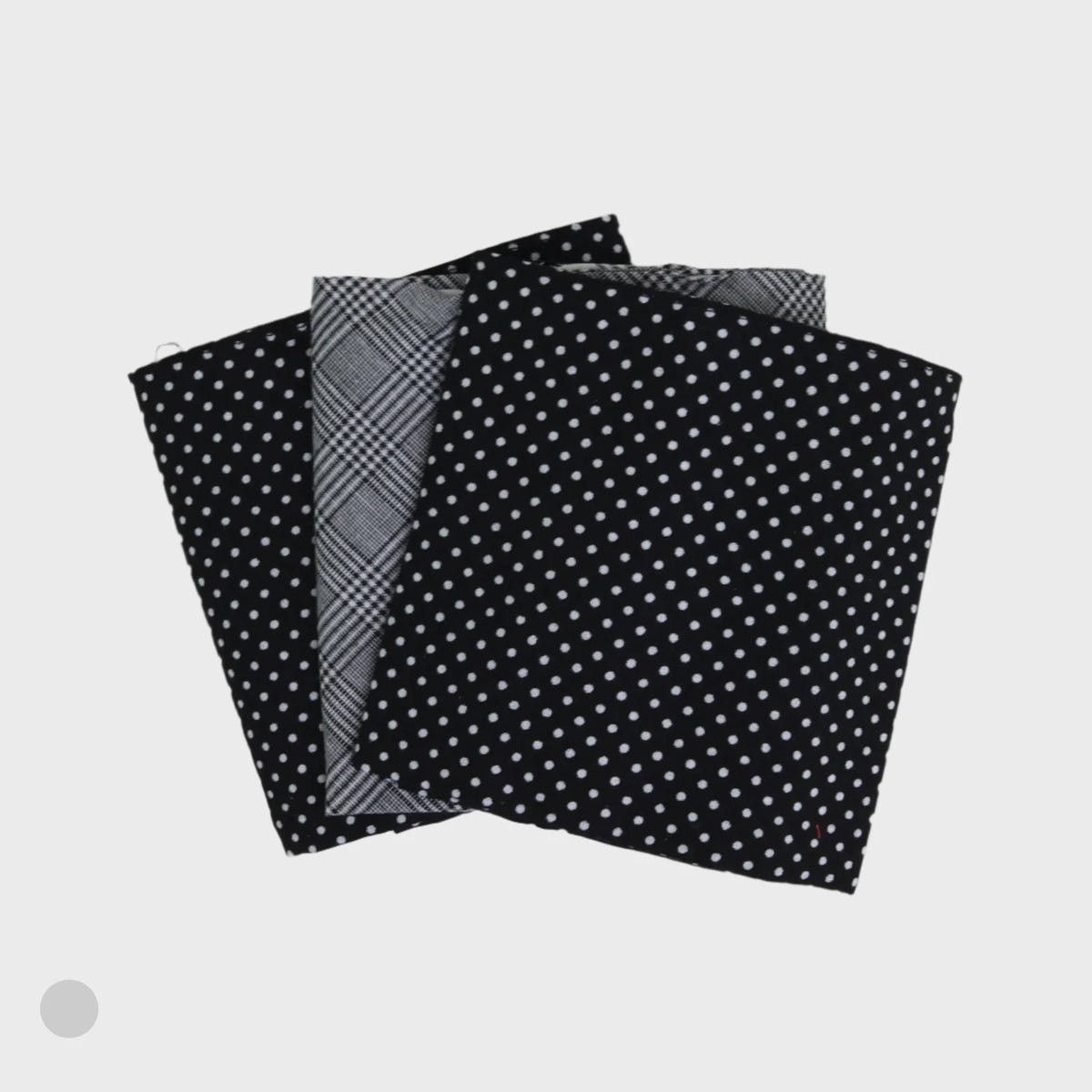 Black Spot/Grey Check Handkerchiefs