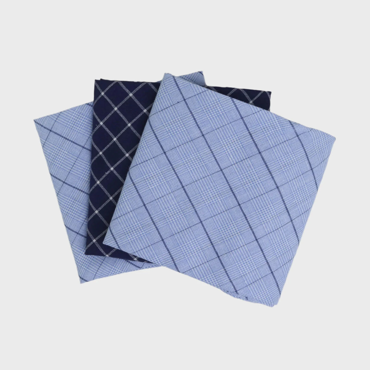 Light Blue/Blue Check Handkerchiefs