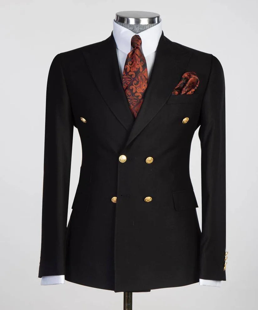 Double Breasted Suit Peak Lapel 2pc