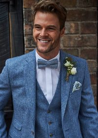 Brocton Sky Blue Premium Tweed Suit Hire