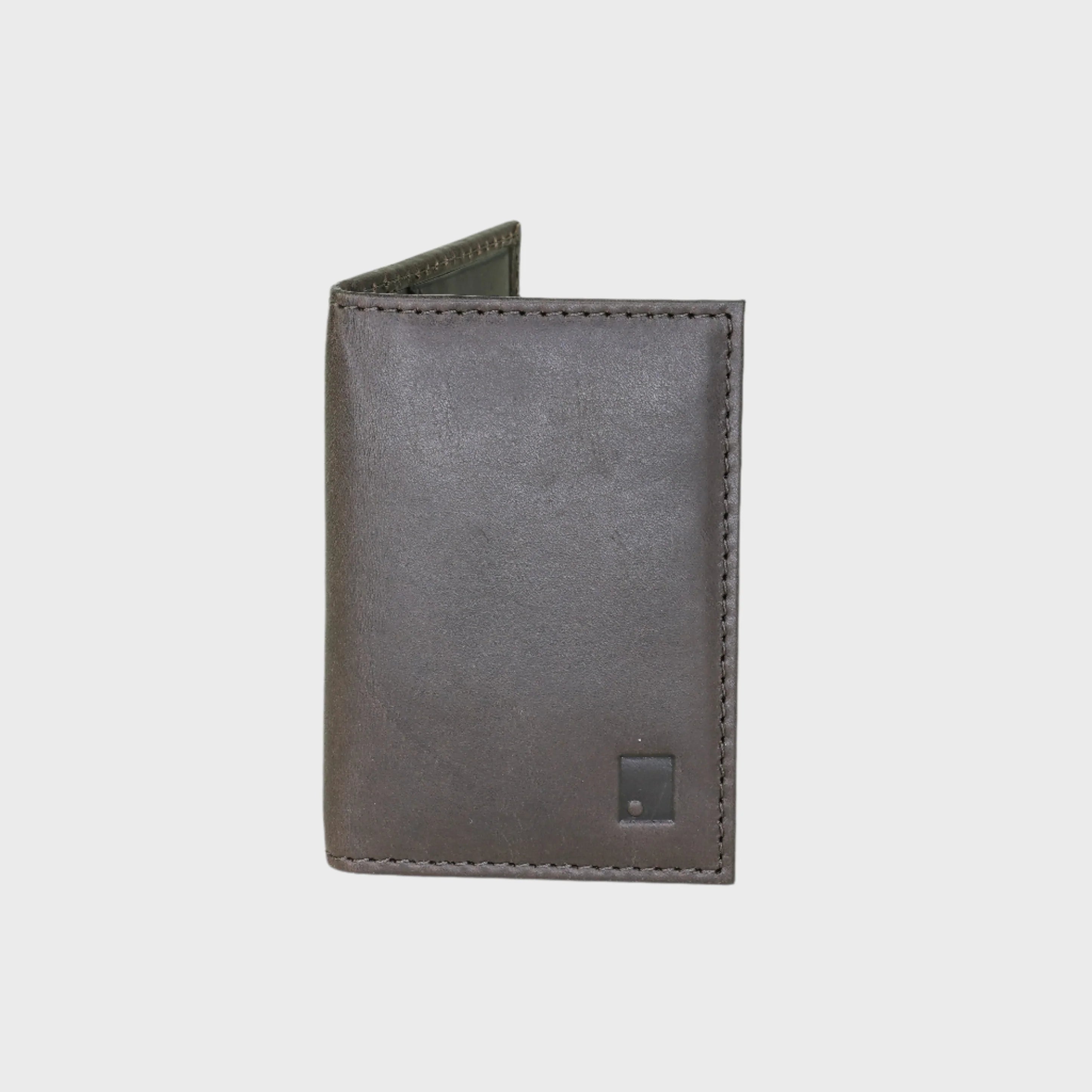Colour-Block Leather Bi-Fold Card Holder