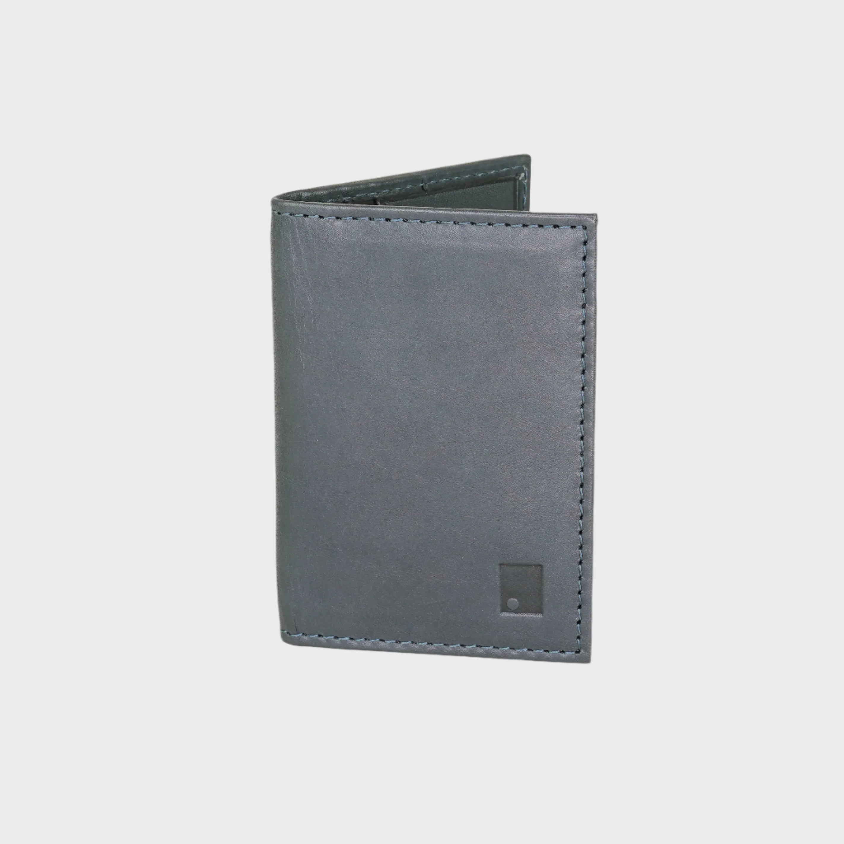 Colour-Block Leather Bi-Fold Card Holder