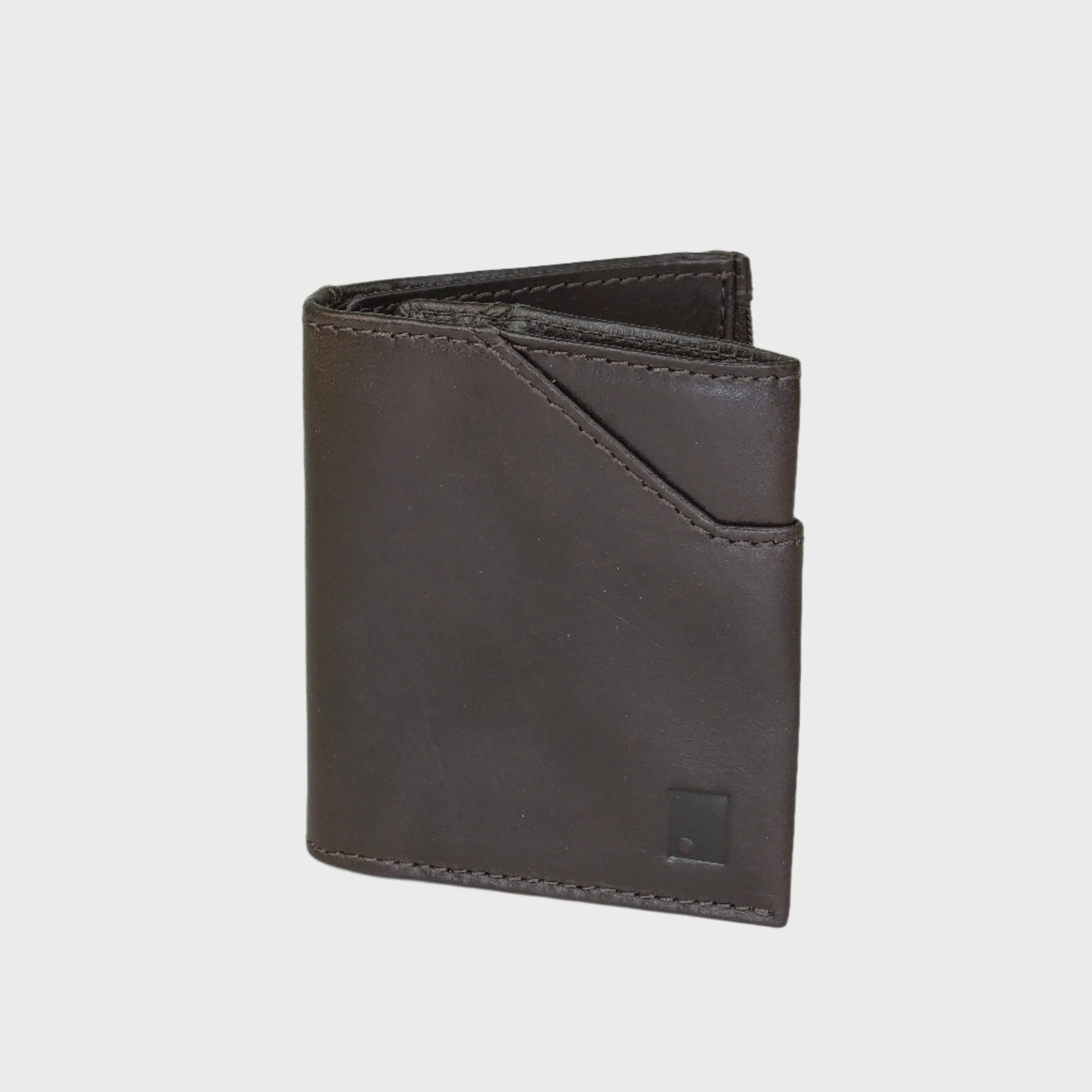 Colour-Block Leather Bi-Fold Wallet