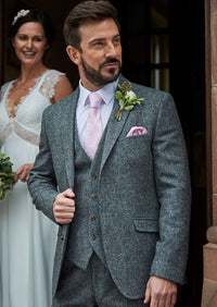 Grafton Mid Grey Premium Tweed Suit Hire