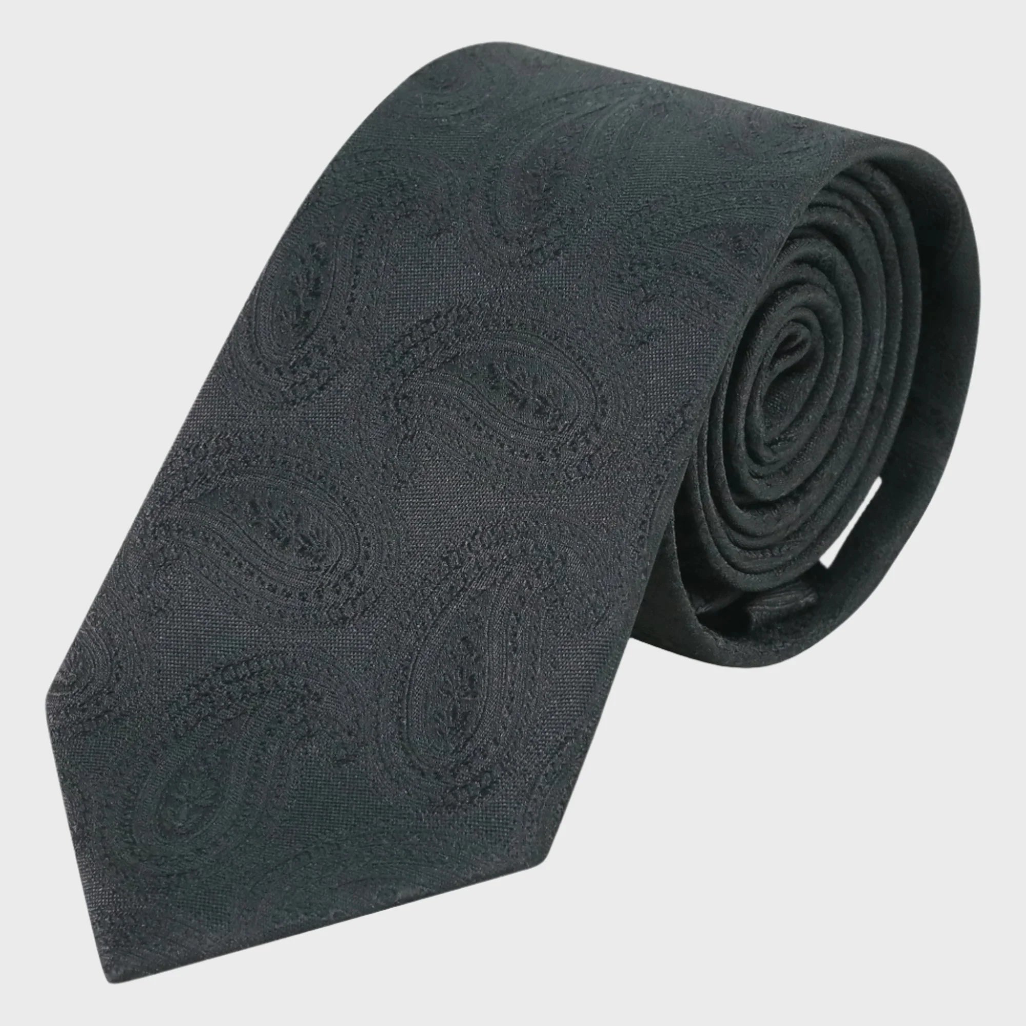 Paisley Teardrop Black Tie