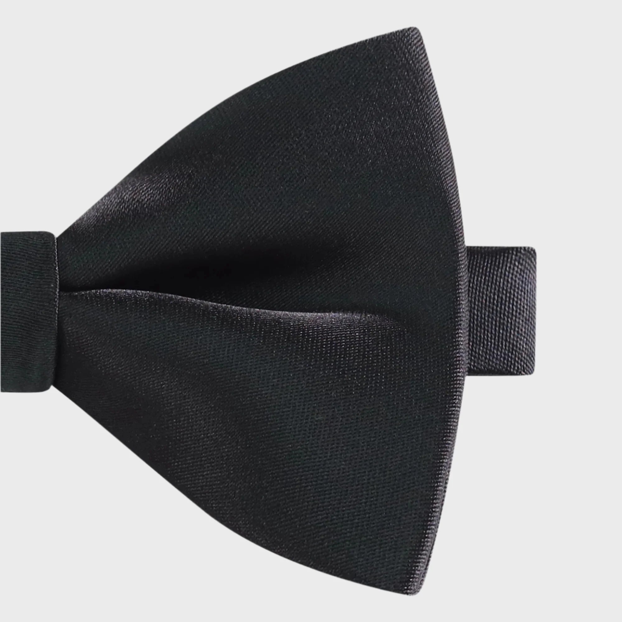 Classic Black Smooth Bow Tie