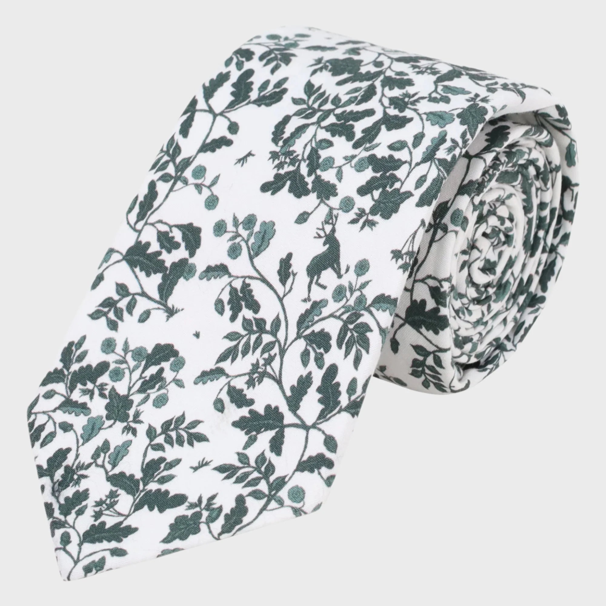 White Heritage Print Tie and Pocket Square Bundle