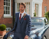 Mytton Blue Pure Wool Flannel Lounge Suit Hire