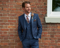 Mytton Blue Pure Wool Flannel Lounge Suit Hire