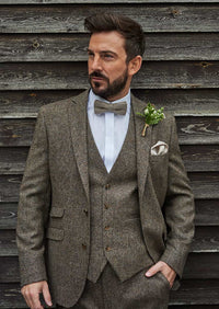 Tibberton Brown Tweed Suit Hire