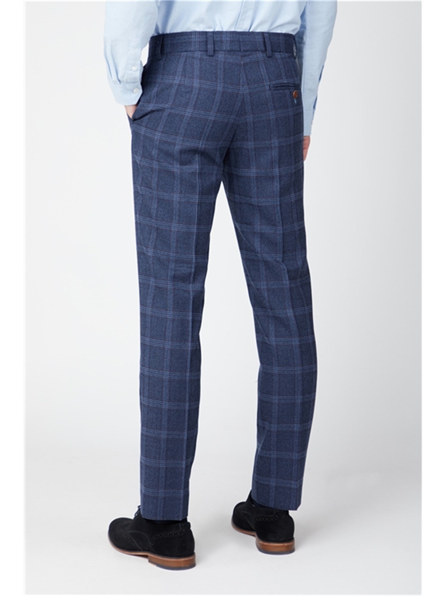 Navy Tweed Check Suit