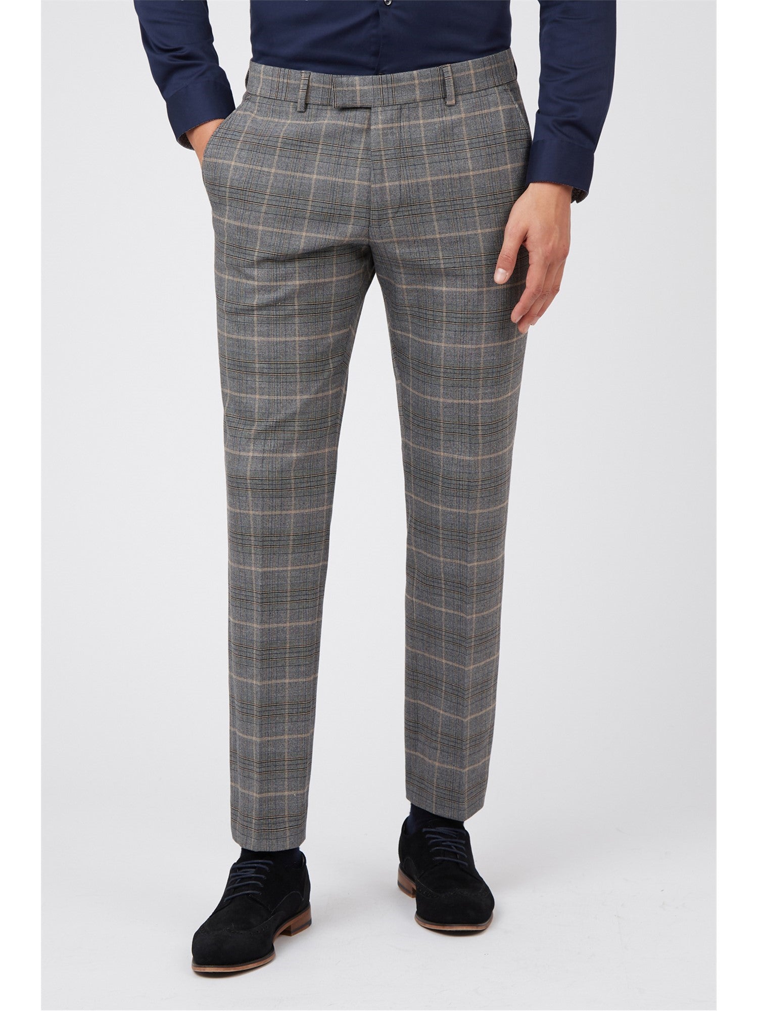 Grey with Tan Check Suit