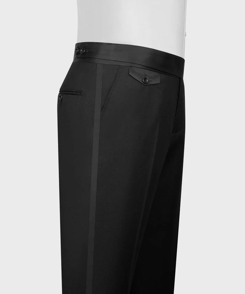 Black Satin Lapel Tuxedo, 3 Piece