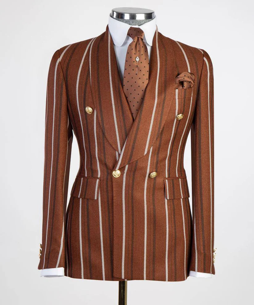 Men's Suit 2 Piece, Stripe Design