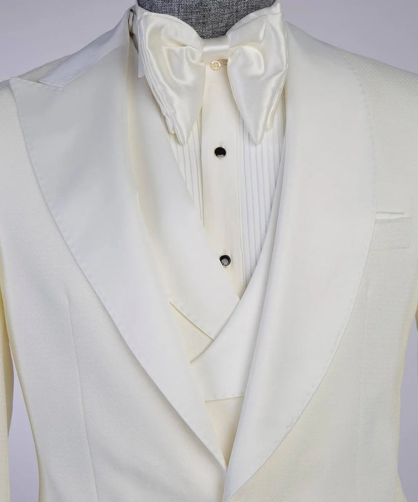 Men's Tuxedo-Asymmetrical Satin Lapel