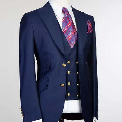 Ink Blue Three Piece Lounge Suit