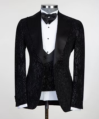 Elbe Menwear Black Skyblock Tuxedo