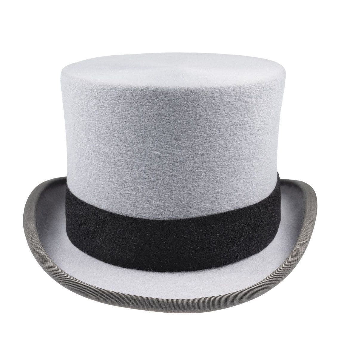 Grey Wool Felt Top Hat