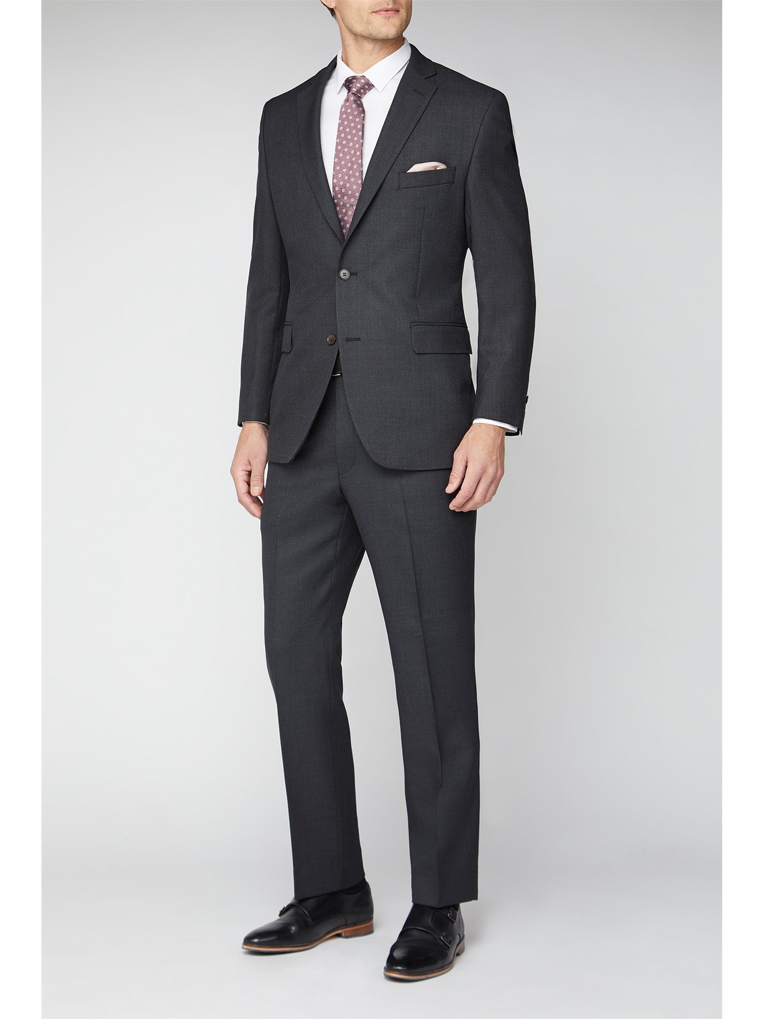 Charcoal Birdseye Suit