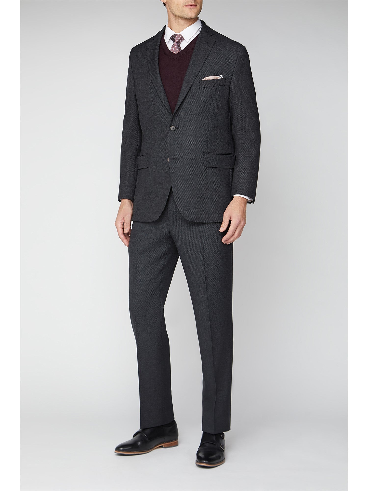 Charcoal Birdseye Suit