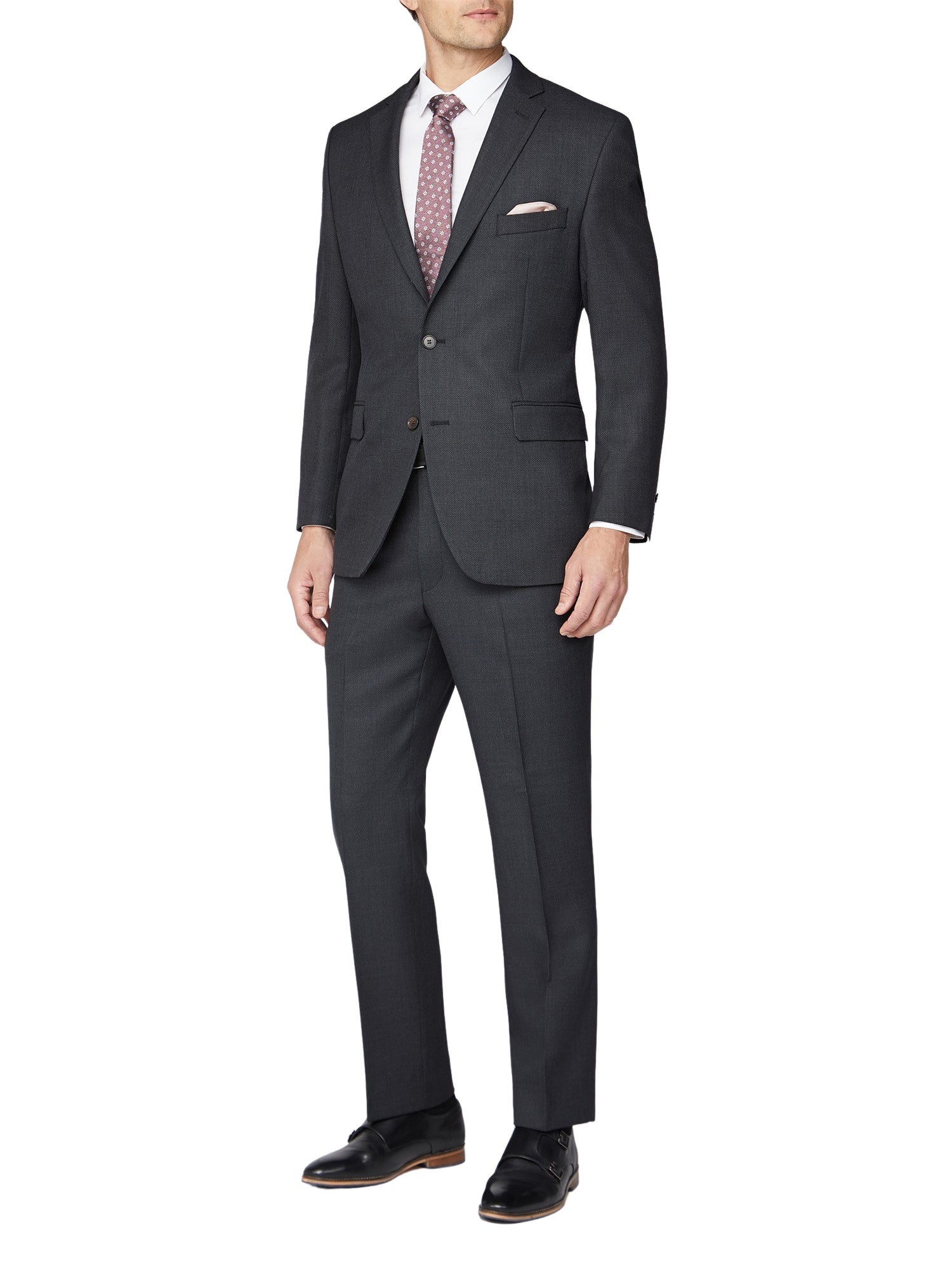Charcoal Birdseye Suit