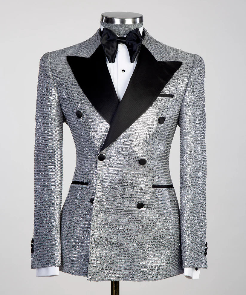 Double Breasted Shiny Tuxedo