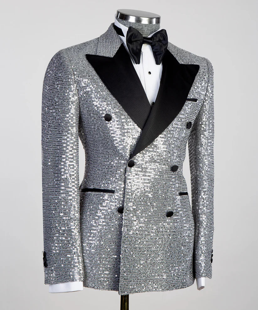 Double Breasted Shiny Tuxedo
