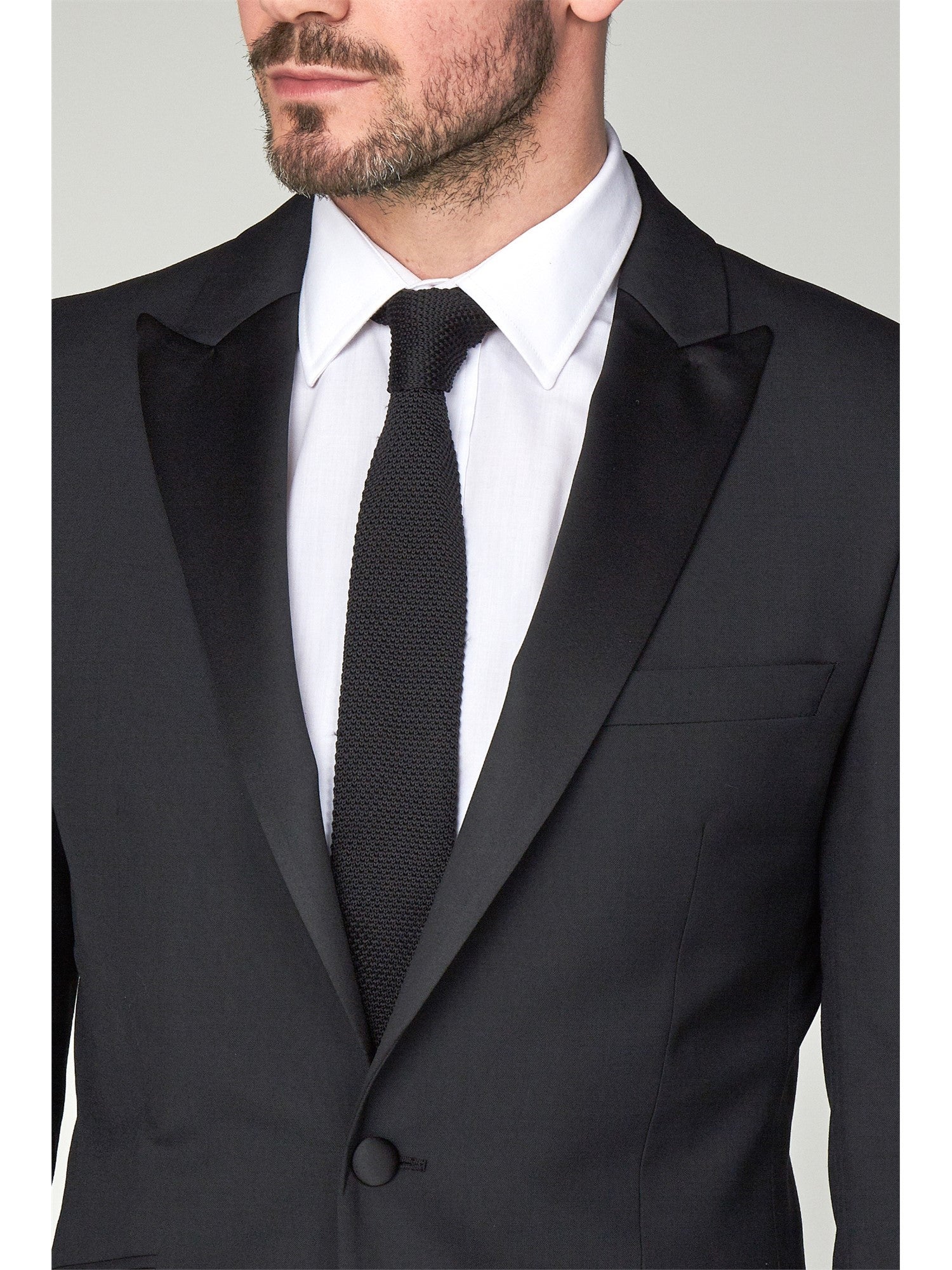 Black Plain Dresswear Tuxedo