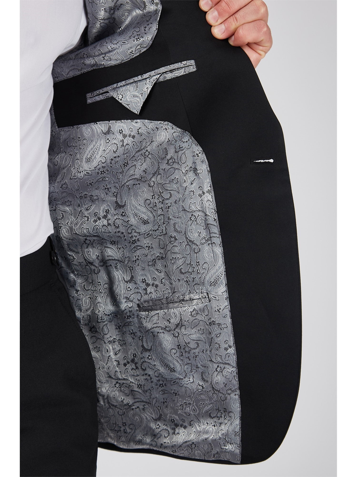 Black Plain Dresswear Tuxedo