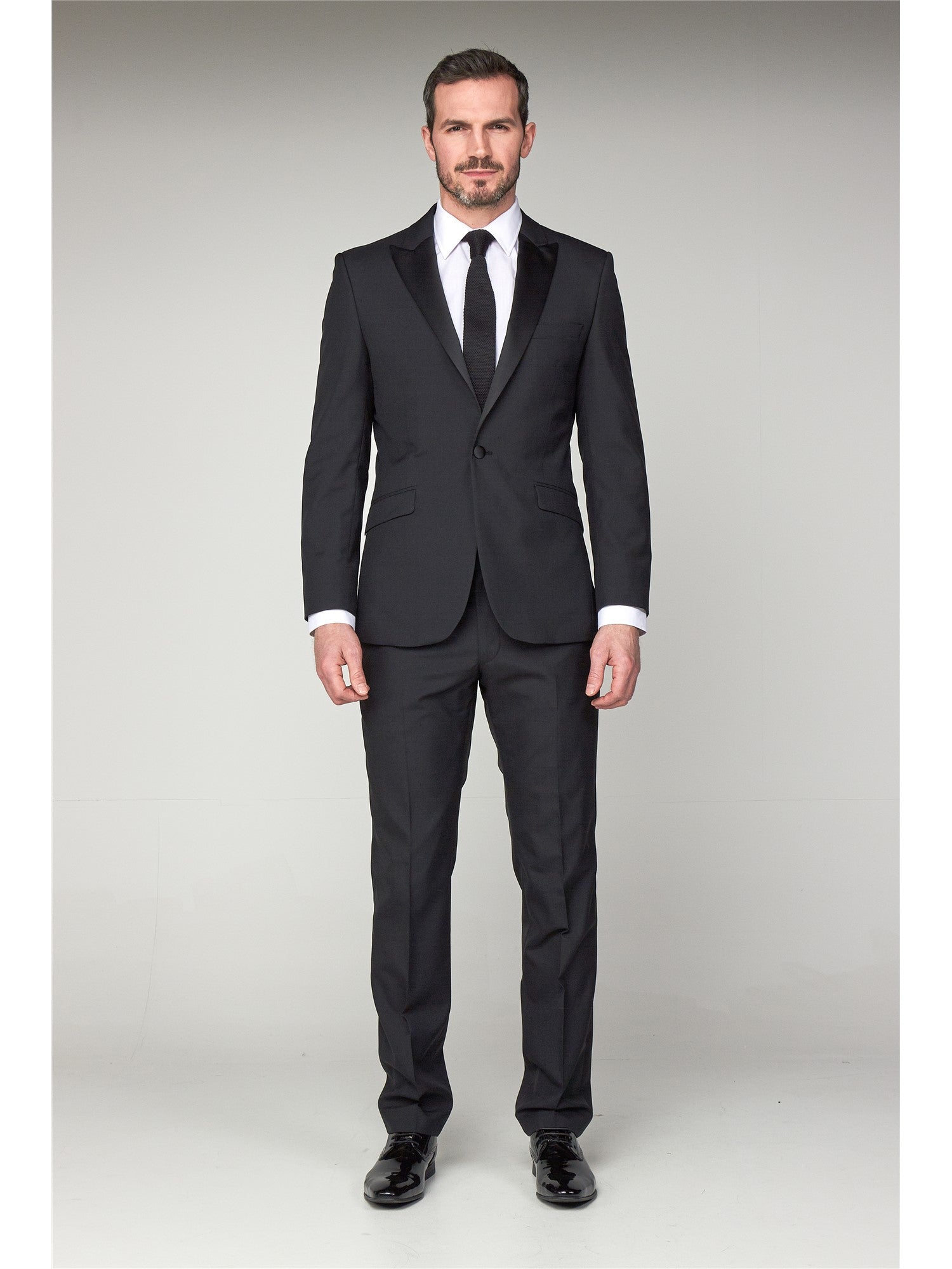 Black Plain Dresswear Tuxedo