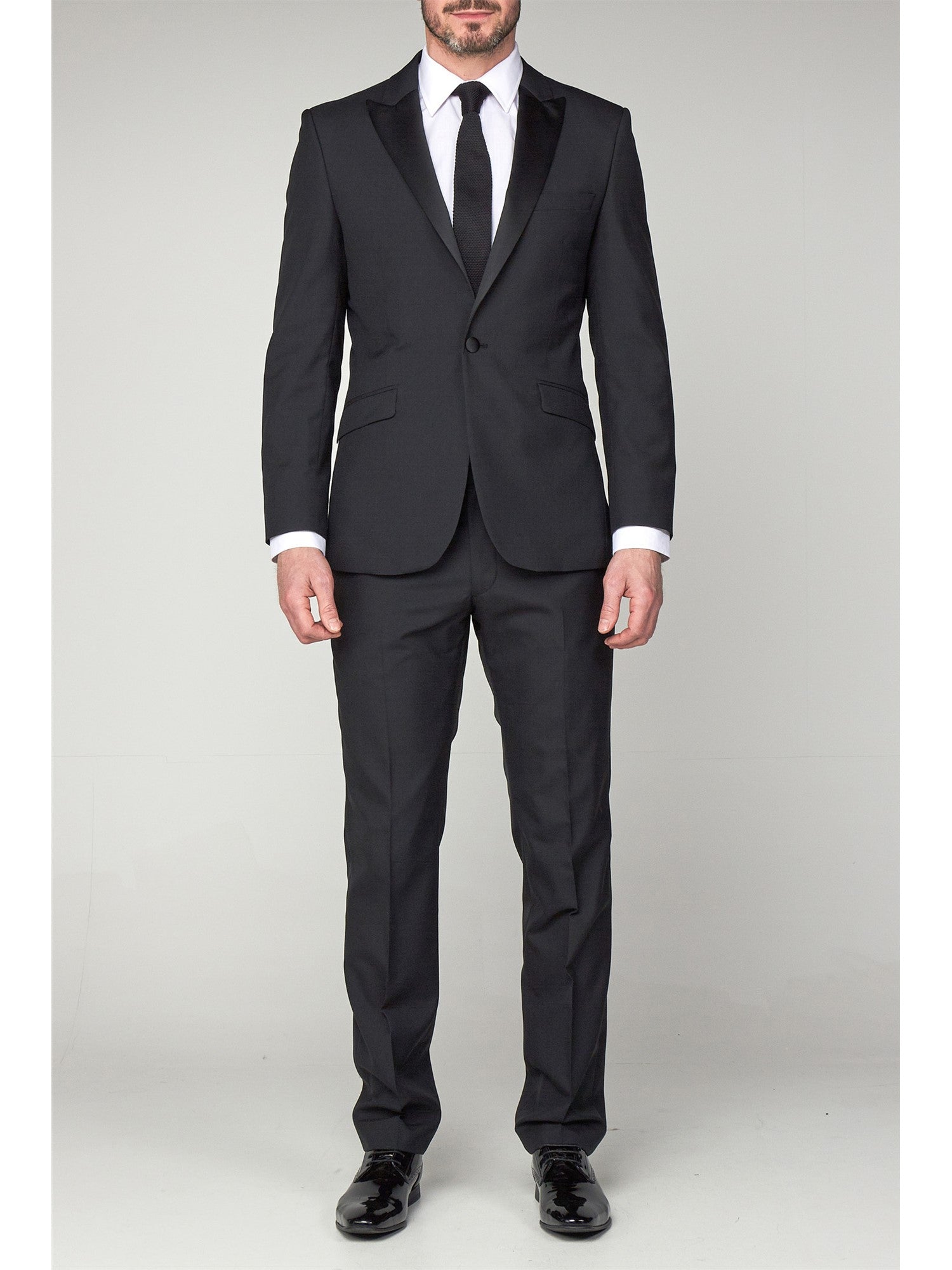 Black Plain Dresswear Tuxedo