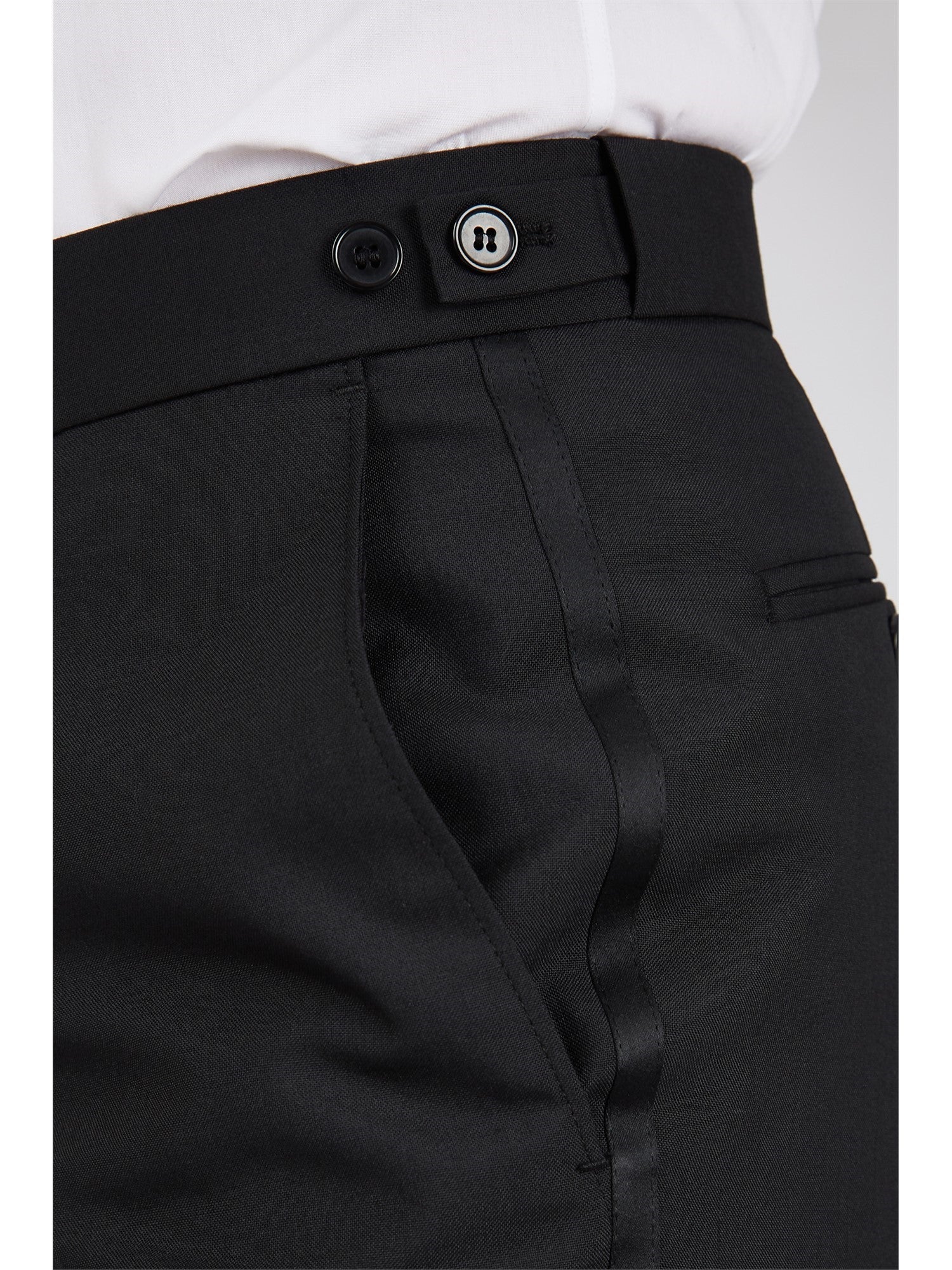 Black Plain Dresswear Tuxedo