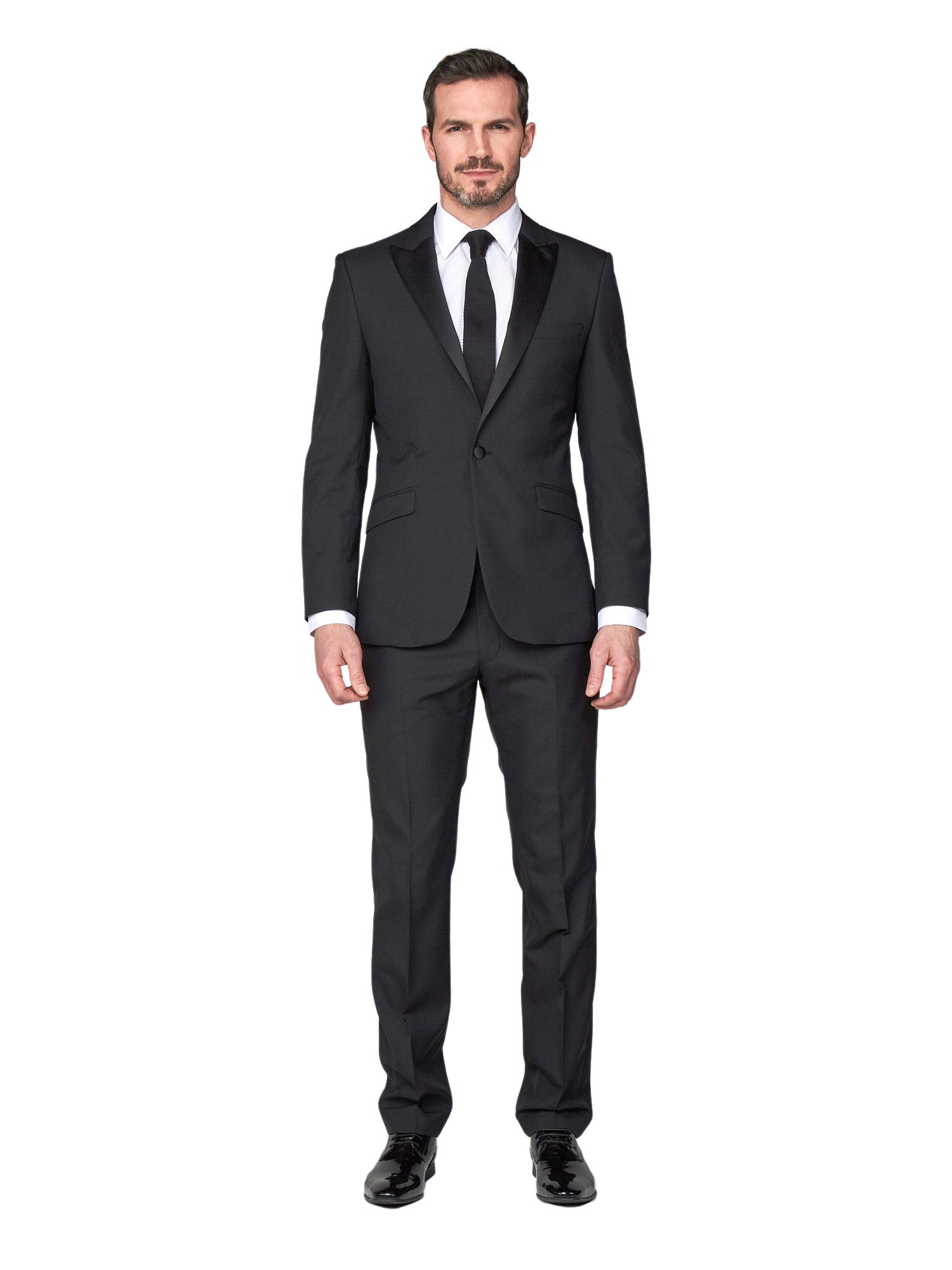 Black Plain Dresswear Tuxedo