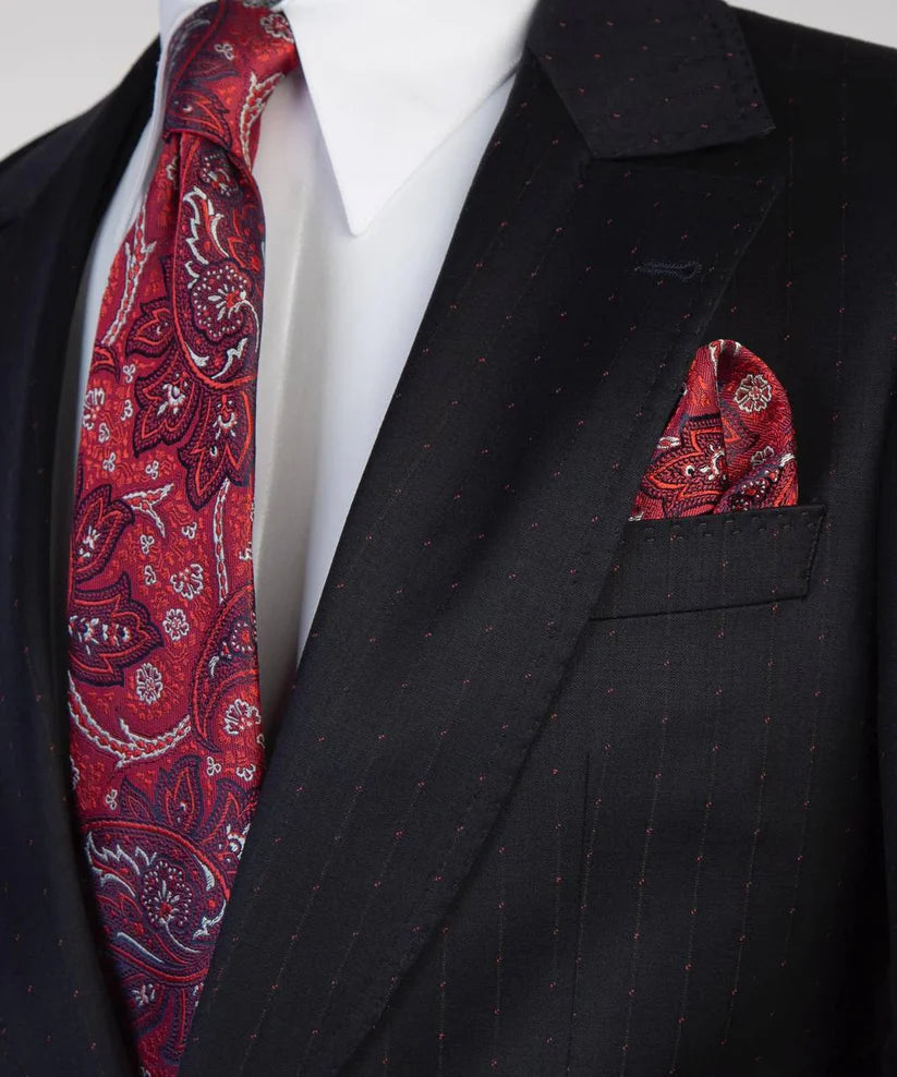 Men's Classic Stripy Suit 3 Piece Set