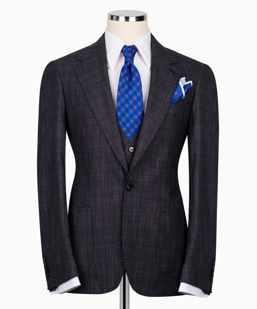 Classic Check Design 3-Piece Suit
