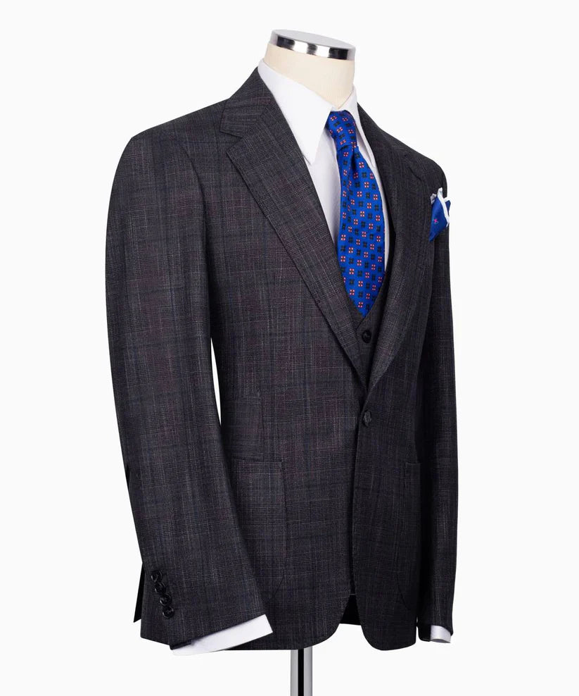 Classic Check Design 3-Piece Suit