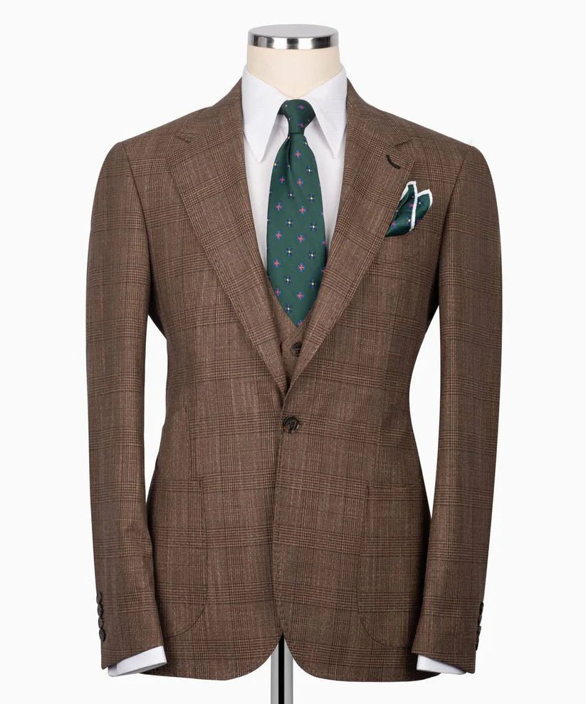 Classic Check Design 3-Piece Suit