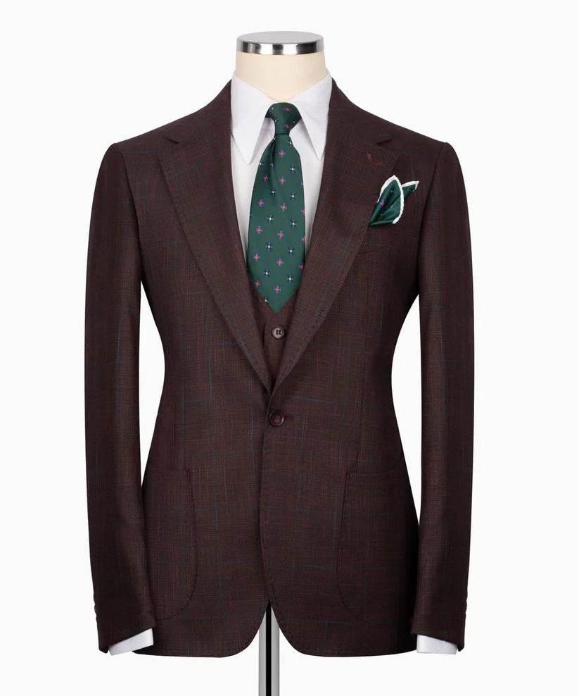 Classic Check Design 3-Piece Suit
