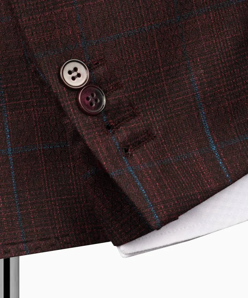 Classic Check Design 3-Piece Suit