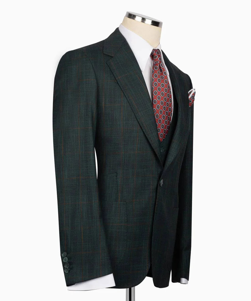 Classic Check Design 3-Piece Suit