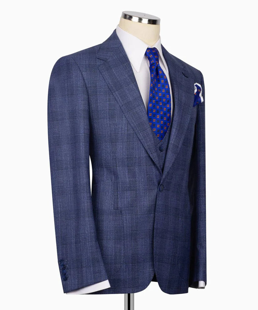 Classic Check Design 3-Piece Suit